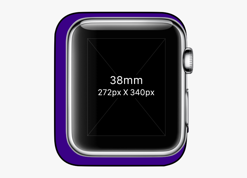 Overlayed-comparison - 38mm Apple Watch Actual Size, HD Png Download, Free Download