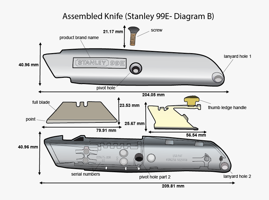 Drawing Knives Stanley - Weapon, HD Png Download, Free Download