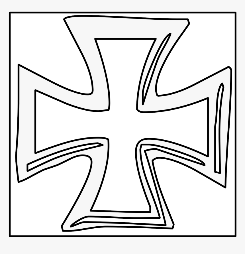 Una Cruz Templaria De La Orden Del Temple Para Colorear - Emblem, HD Png Download, Free Download