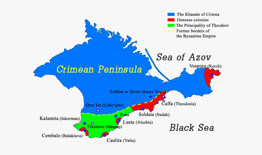 Crimea In The Middle Of The 15th Century - Principality Of Theodoro, HD Png Download, Free Download