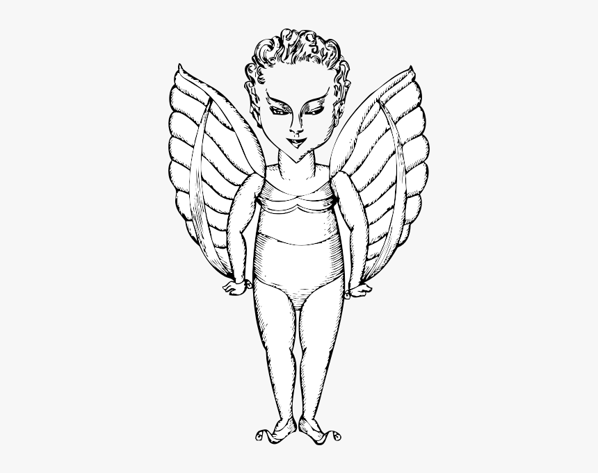Child With Wings Vector Image - Malaikat Bersayap Vector, HD Png Download, Free Download
