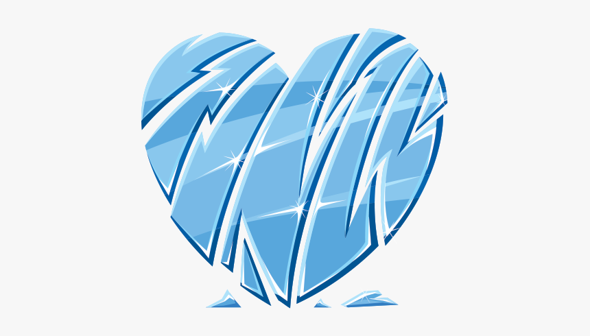 Printed Vinyl Mirror Heart - Cold Heart Clip Art, HD Png Download, Free Download