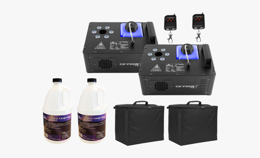 Chauvet Dj Geyser T6 With Fog Fluid And Carry Cases - Water Bottle, HD Png Download, Free Download