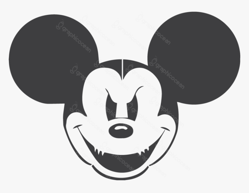 Evil Mickey Mouse Head, HD Png Download - kindpng