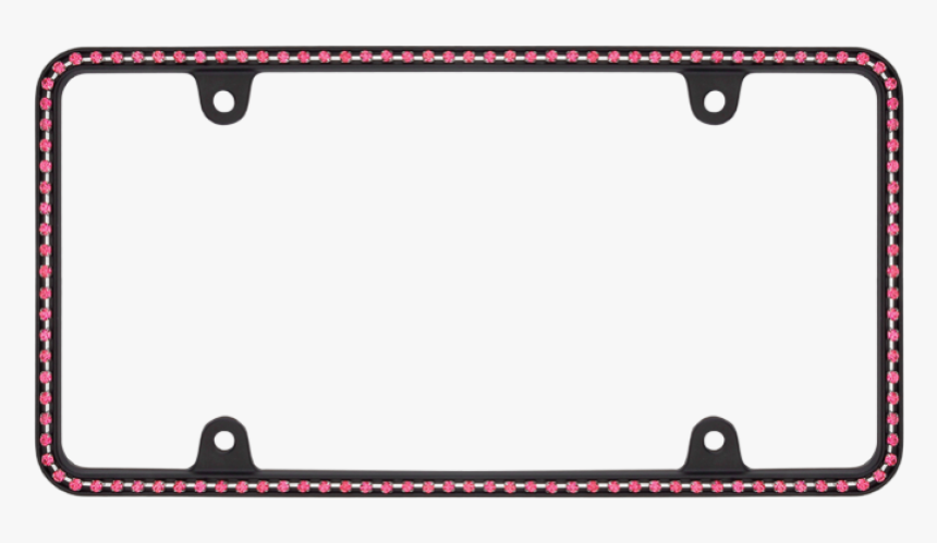 Thin White Diamonds On Matte Black License Plate Frame - Tool, HD Png Download, Free Download