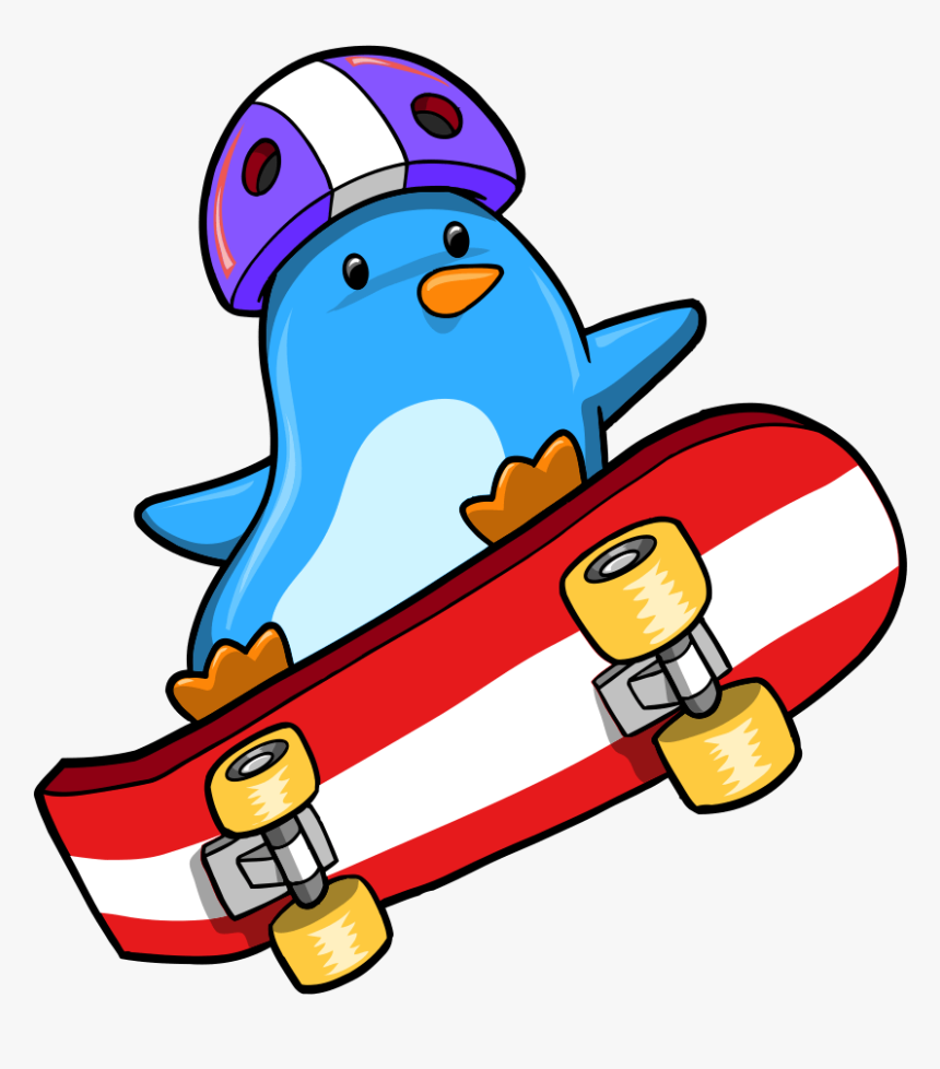 4 - Penguin Skater, HD Png Download, Free Download