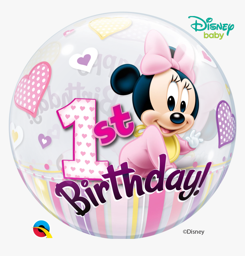 1st Birthday Minnie Mouse Bubble Balloon"

 
 Data - Happy Birthday 1 Minnie Mouse, HD Png Download, Free Download