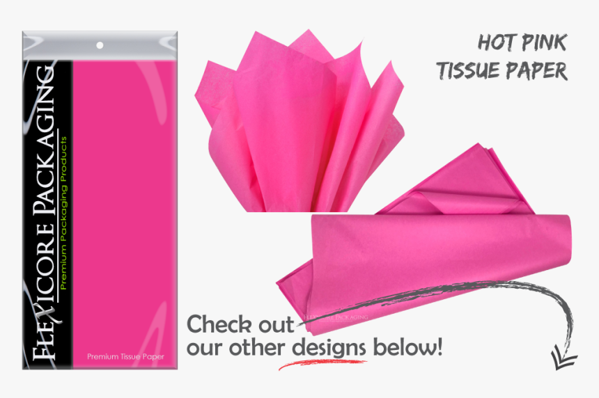 Hot Pink Bright Solid Gift Wrap Paper Tissue Sheets - Gift Wrapping, HD Png Download, Free Download