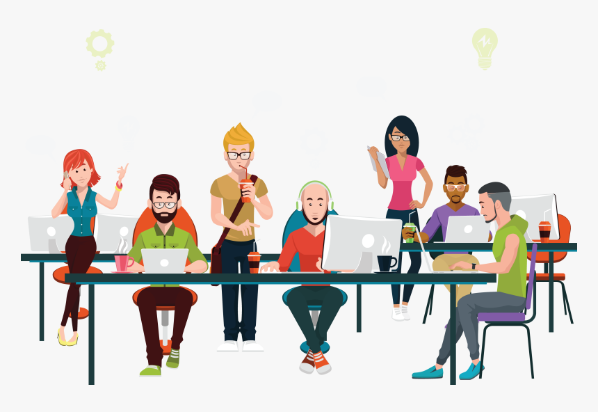 Coworking Illustration Png, Transparent Png, Free Download