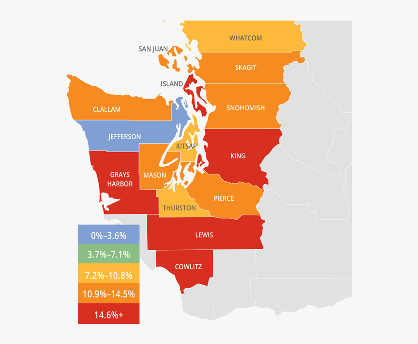 Washington State Real Estate Price Map, HD Png Download, Free Download