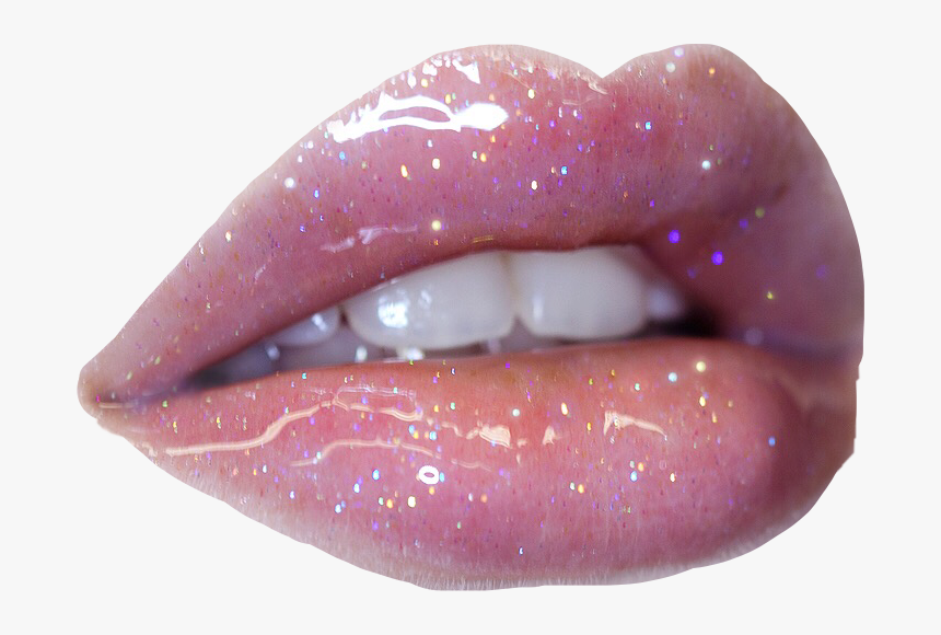 Lips Pink Glossier Lipgloss Gloss Niche Nichememes - Girls Lips With Lipstick, HD Png Download, Free Download