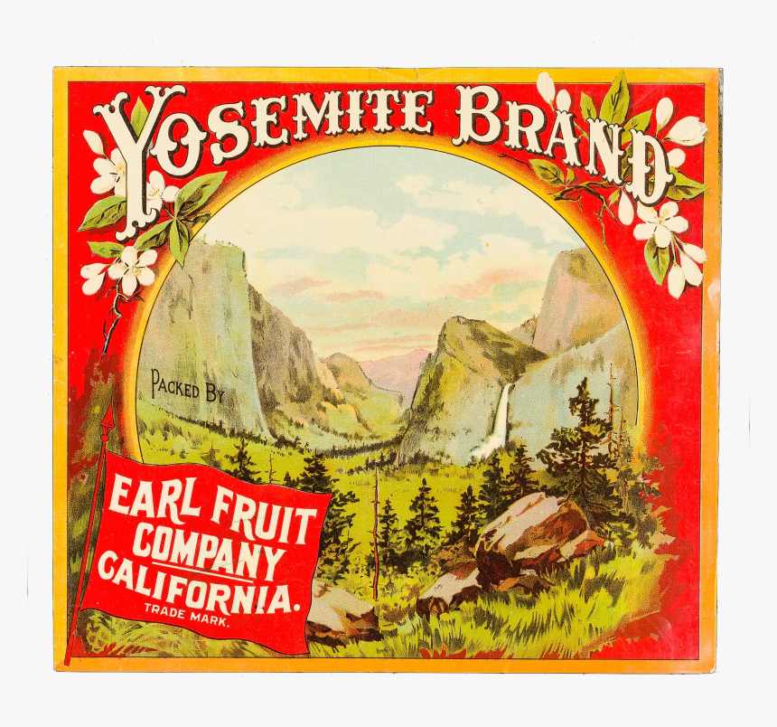 Fruit Label - "yosemite Brand - Old Fruit Crate Labels, HD Png Download, Free Download