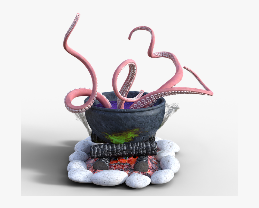 Cauldron, Halloween, Tentacle, Magic Potion, Mysticism - Centrepiece, HD Png Download, Free Download