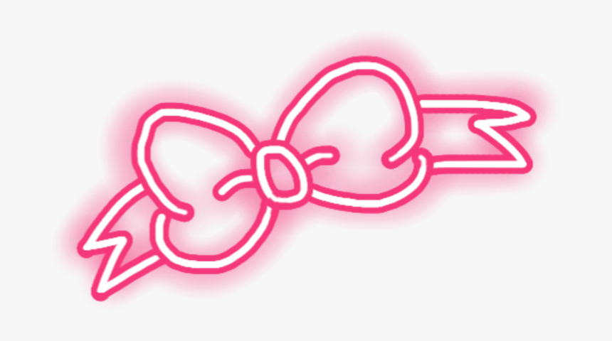 #pink #ribbon #bow #glowsticker - Graphics, HD Png Download, Free Download