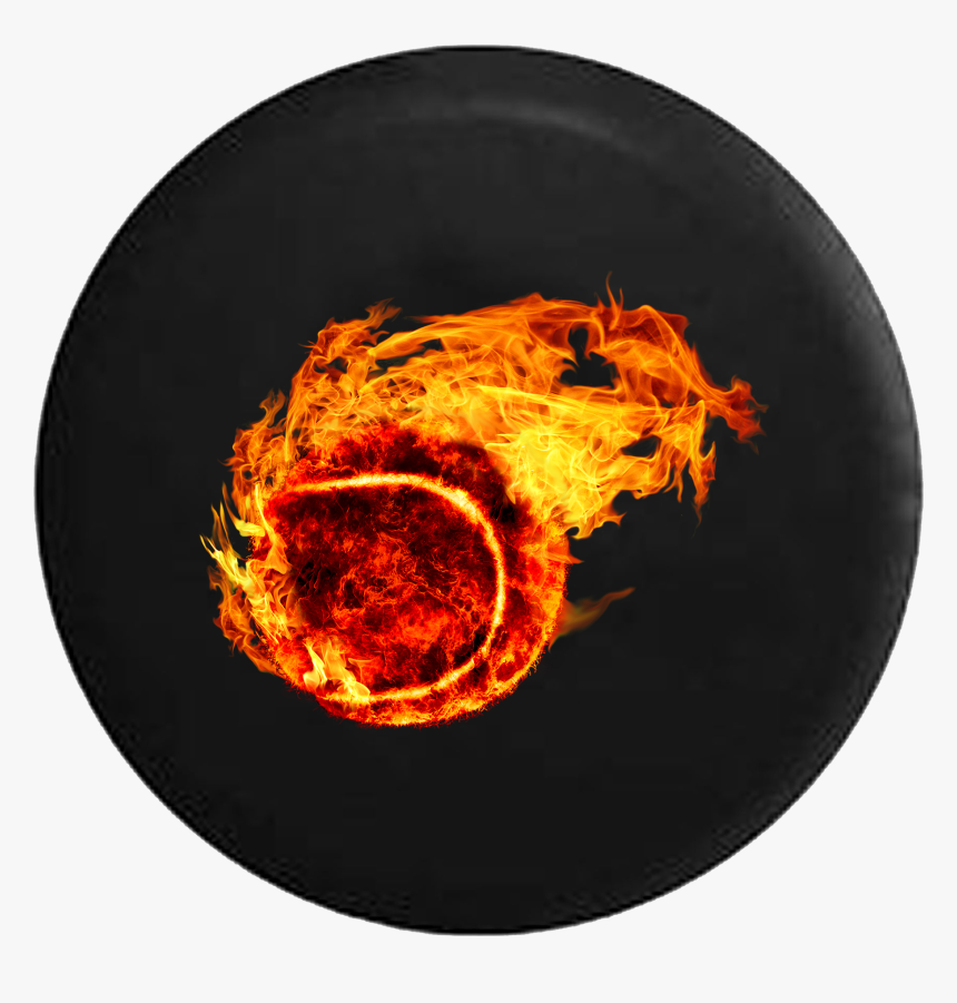 Tennis Tennisball On Fire In Flames Hit Rv Camper Spare - Fire Png Baseball Fire, Transparent Png, Free Download