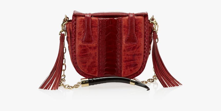 Small Yemaja Blesbok And Ostrich Shin, Scarlet Red - Shoulder Bag, HD Png Download, Free Download