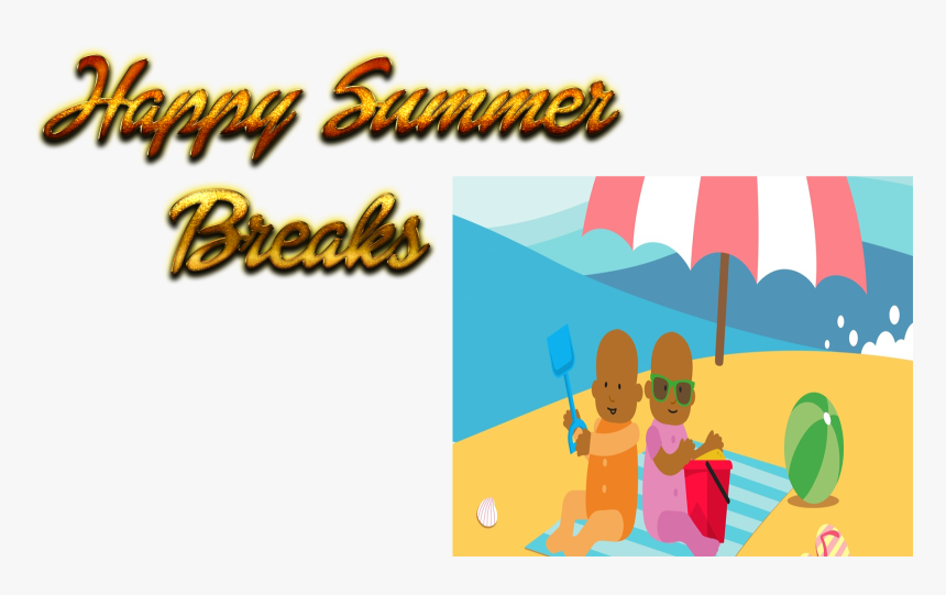 Happy Summer Breaks Png Background - Illustration, Transparent Png, Free Download