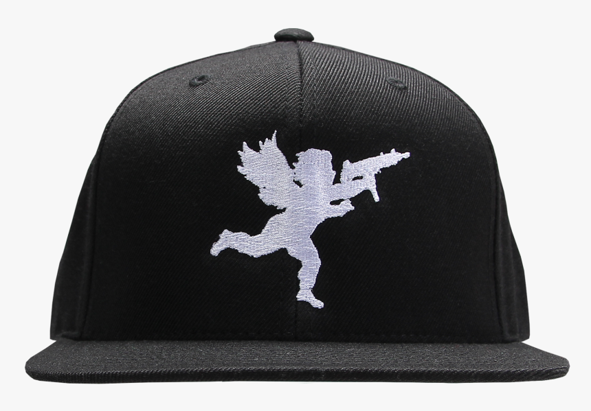 Cupid White On Black Snapback - Vanilla Ice Cap, HD Png Download, Free Download