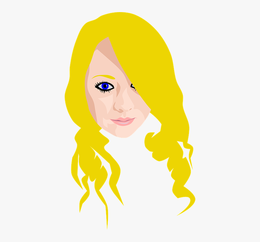 Blonde Hair And Blue Eyes Cartoon, HD Png Download, Free Download