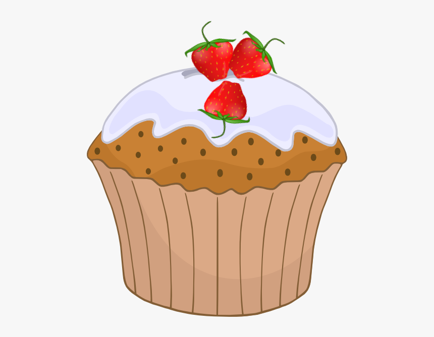 Strawberry Cupcake 3 Clip Art At Clker - Muffins For Mom Clipart, HD Png Download, Free Download