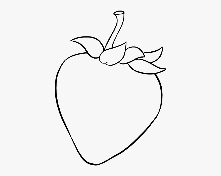 How To Draw A Strawberry - Small Simple Strawberry Drawing, HD Png Download, Free Download
