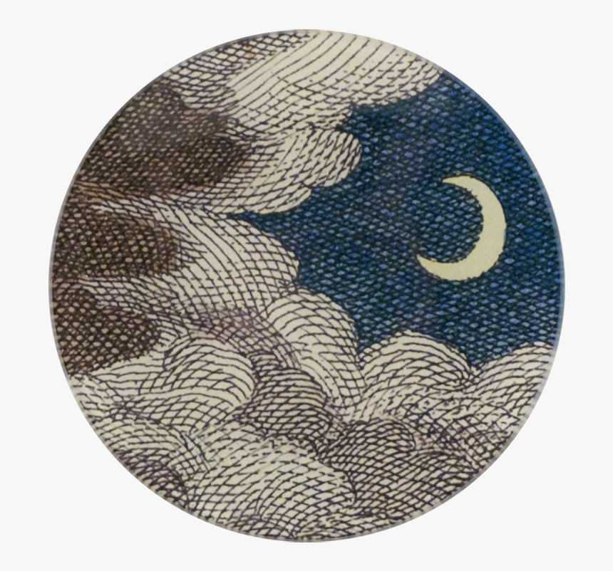 Clouds And Crescent Moon John Derian, HD Png Download, Free Download