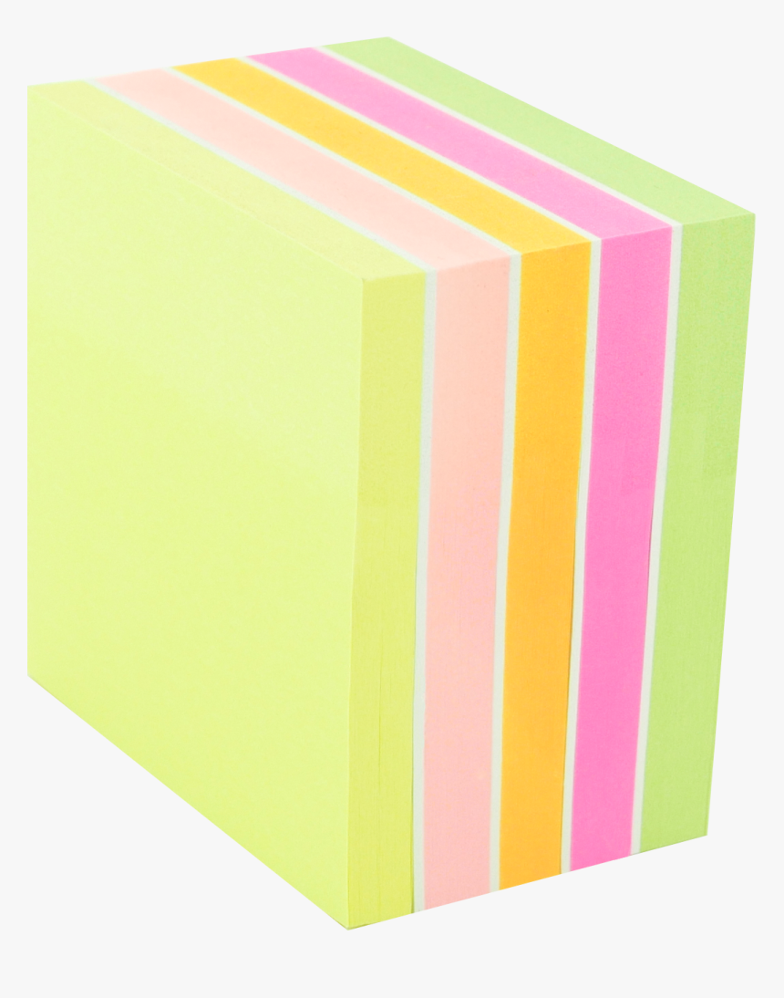 Office Supplies 4a Sticky Note Cube In Ultra Colors - Construction Paper, HD Png Download, Free Download
