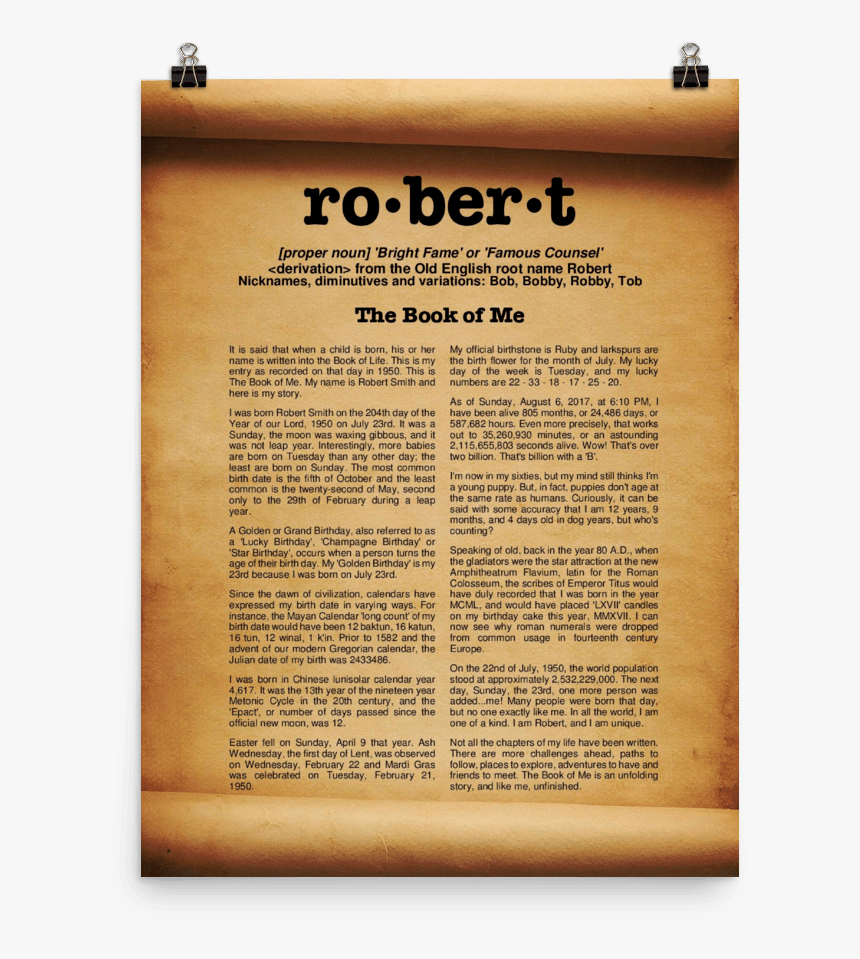 The Book Of Me - Scroll Book, HD Png Download, Free Download