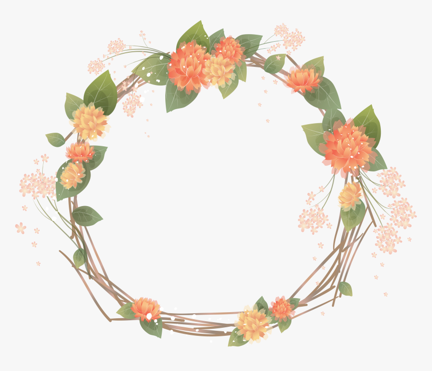 Floral Frame Png, Transparent Png, Free Download