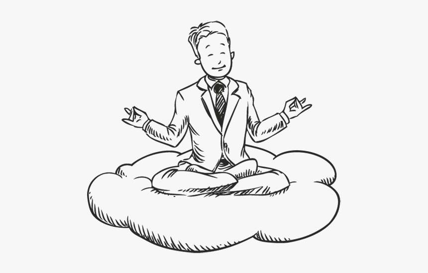 Home Man Storedock Homebannermancloud - Person On Cloud Drawing, HD Png Download, Free Download
