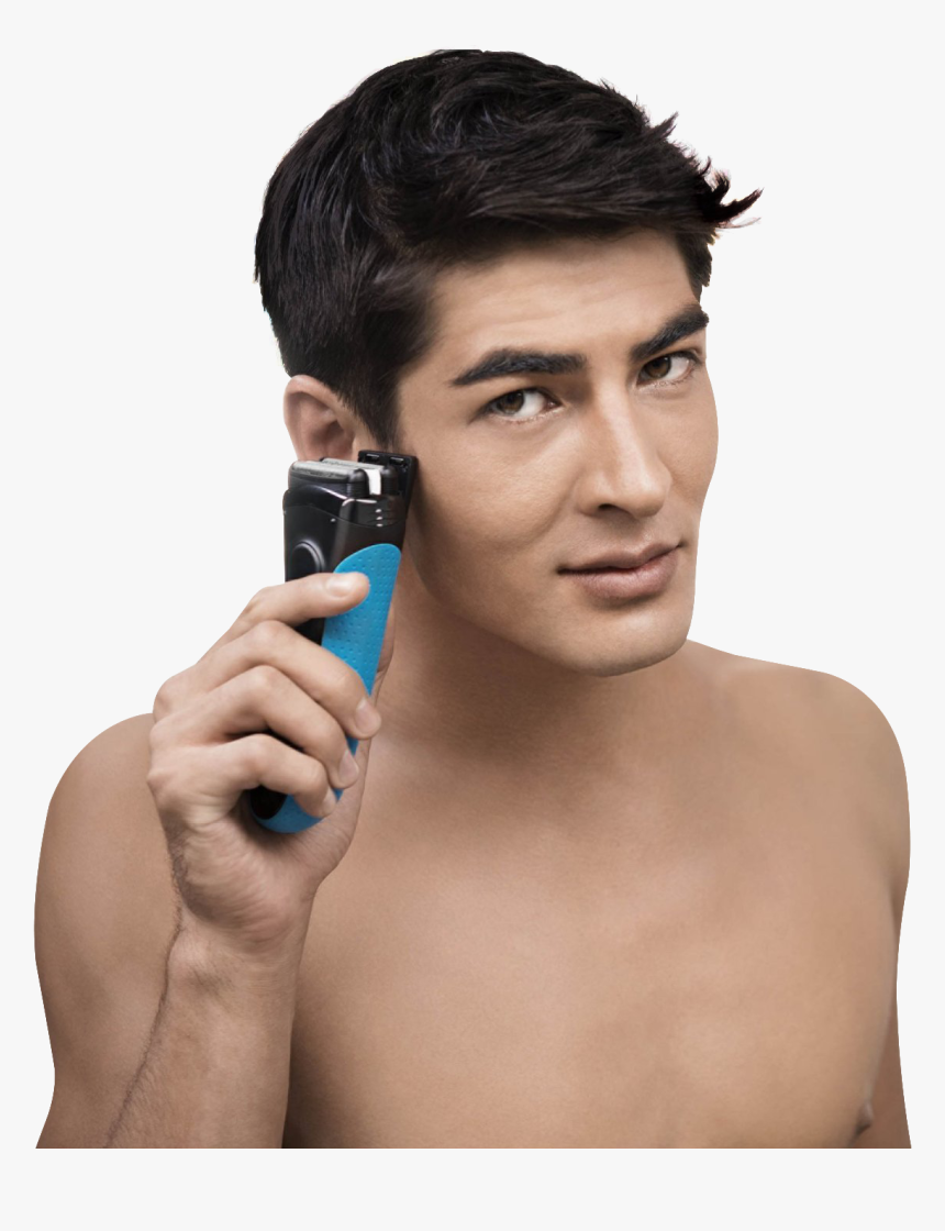 Man With Hair Trimmer - Man Shaving Png, Transparent Png, Free Download