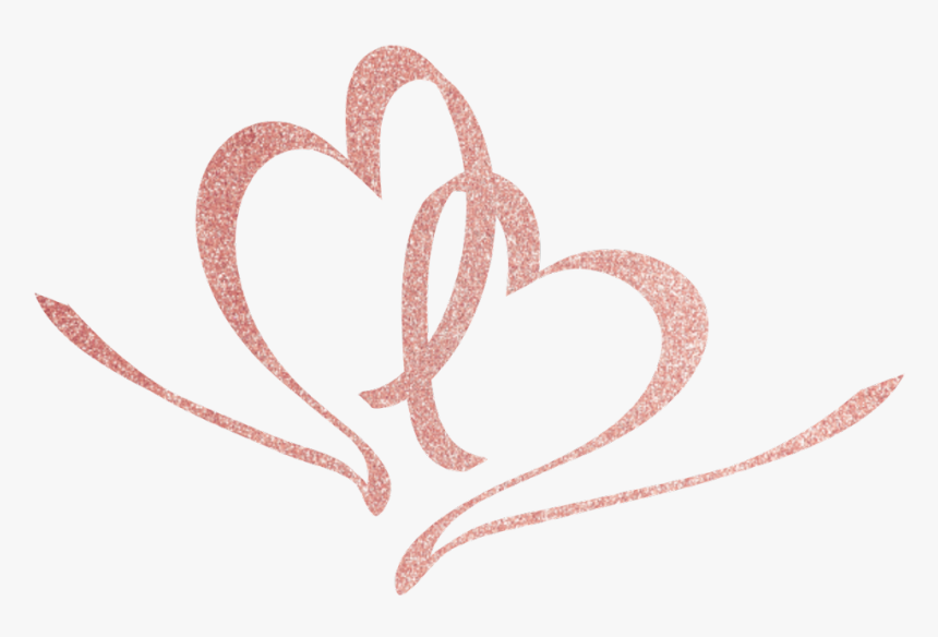 #love #heart #rosegold #ribbon #glitter #pink #valantinesday - Heart, HD Png Download, Free Download