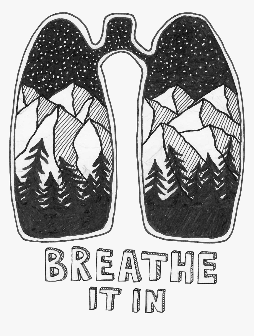 Nature Lung Illustration Sneakers-, HD Png Download, Free Download