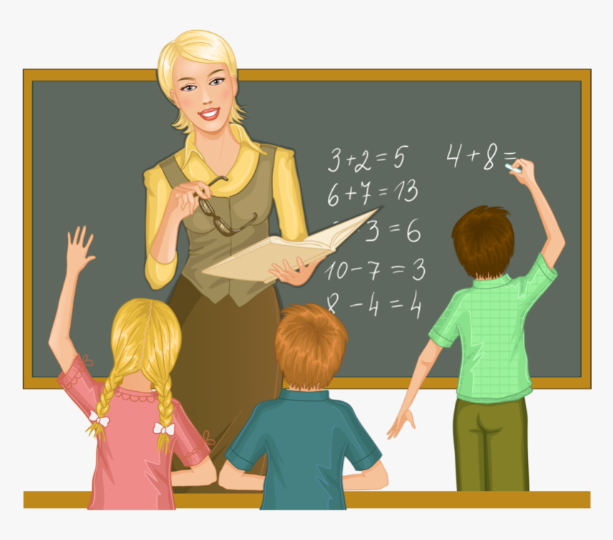 Teacher And Student Free Education Mathematics Classroom - Teach Clipart, HD Png Download, Free Download
