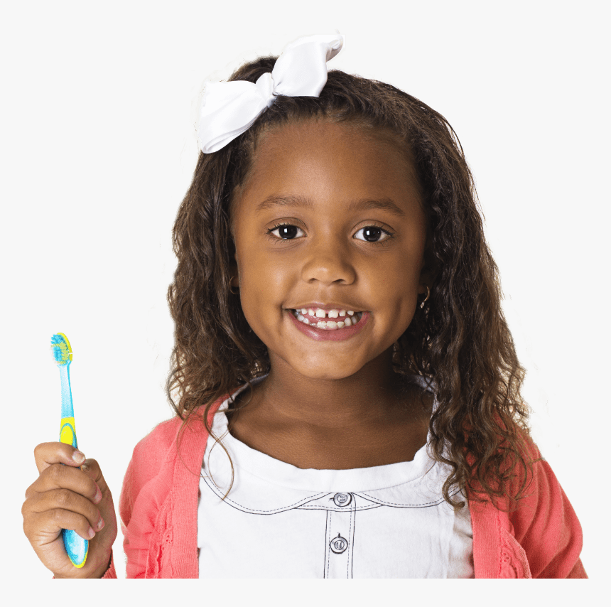 A Girl Smiles While Holding Her Toothbrush - Dentistry, HD Png Download, Free Download