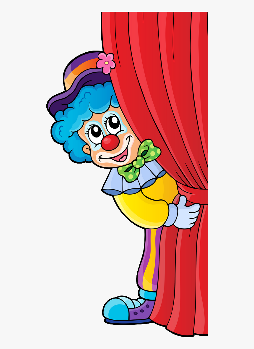 Tubes Clowns - Behind The Curtain Clipart, HD Png Download, Free Download