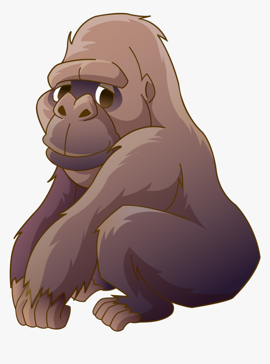 Gorilla Clipart Vertebrate Animal - Cross River Gorilla Clipart, HD Png Download, Free Download