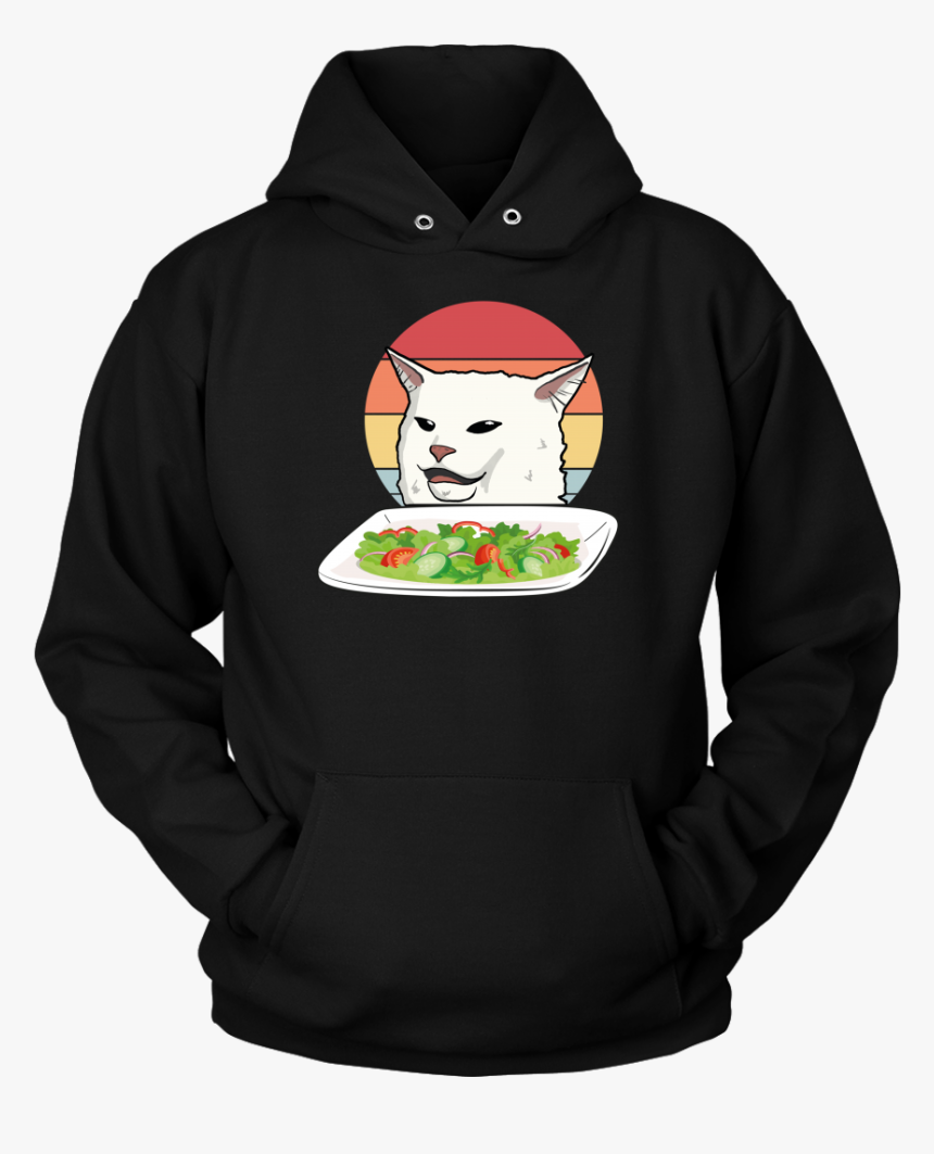 Angry Women Yelling At Confused Cat At Dinner Table - Angry Woman Yelling At Cat Shirt, HD Png Download, Free Download