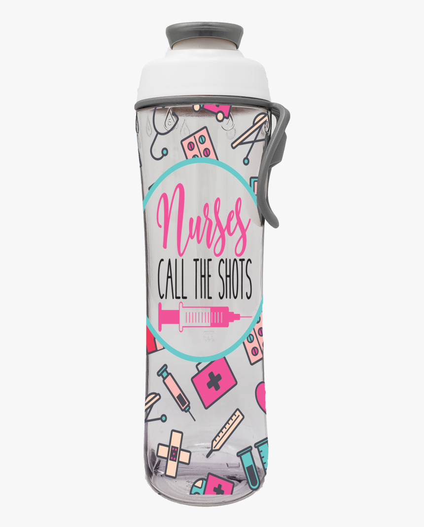 Nurses Call The Shots Water Bottle - Plastic Bottle, HD Png Download, Free Download