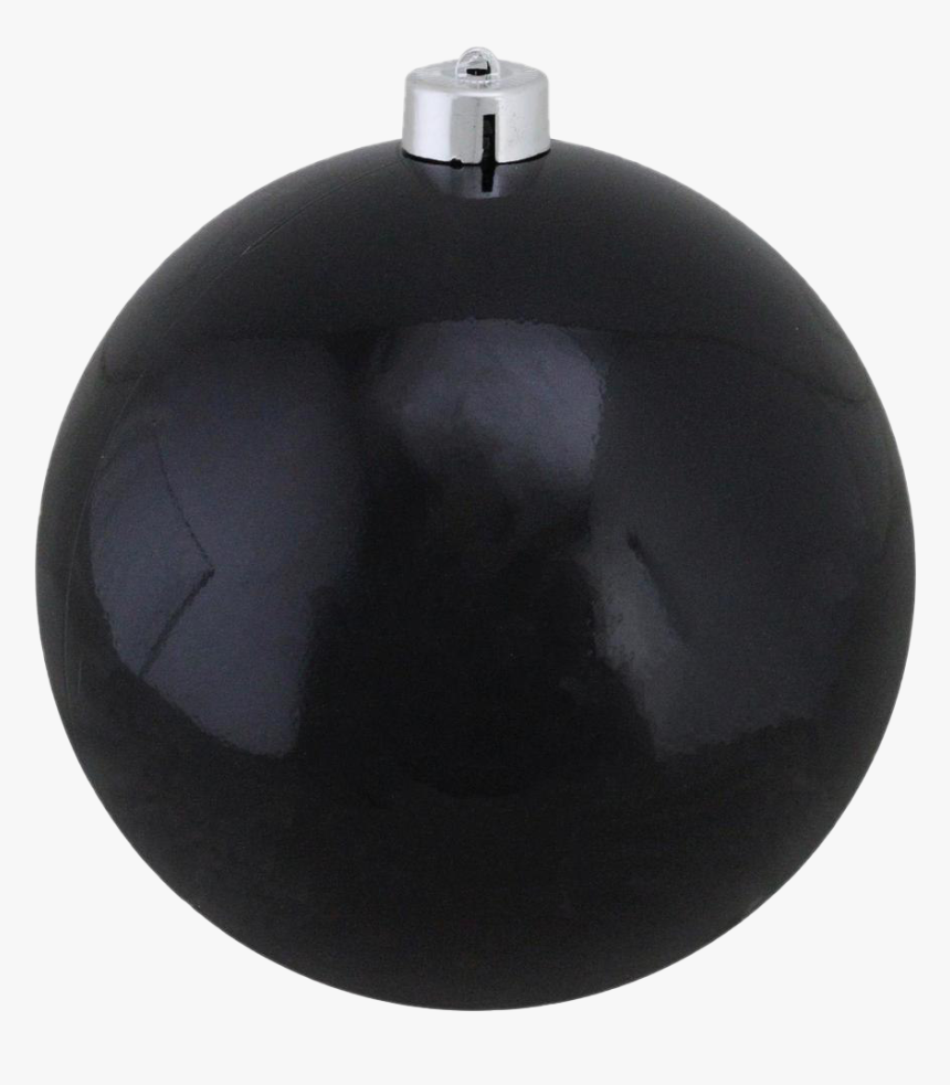 Single Black Christmas Ball Png Free Download - Christmas Ornament Black, Transparent Png, Free Download