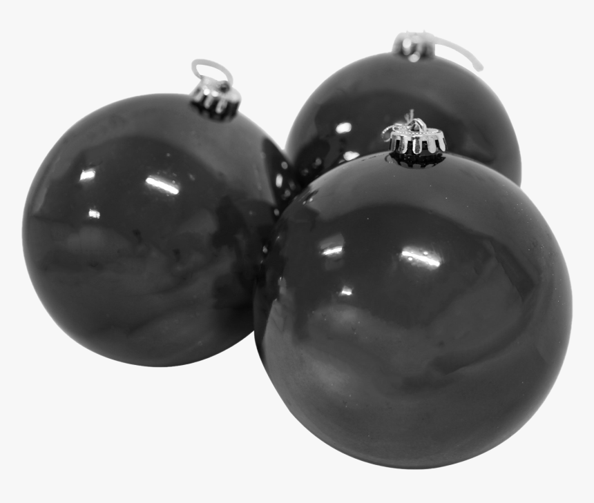 Black Christmas Ball Png Pic - 100mm Black Baubles, Transparent Png, Free Download