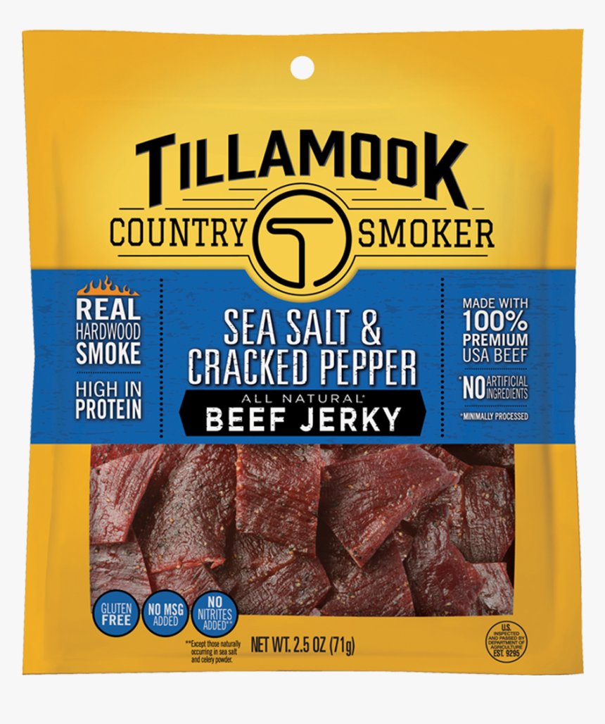 Simply Crafted Beef Jerky - Tillamook Beef Jerky Sea Salt And Pepper, HD Png Download, Free Download