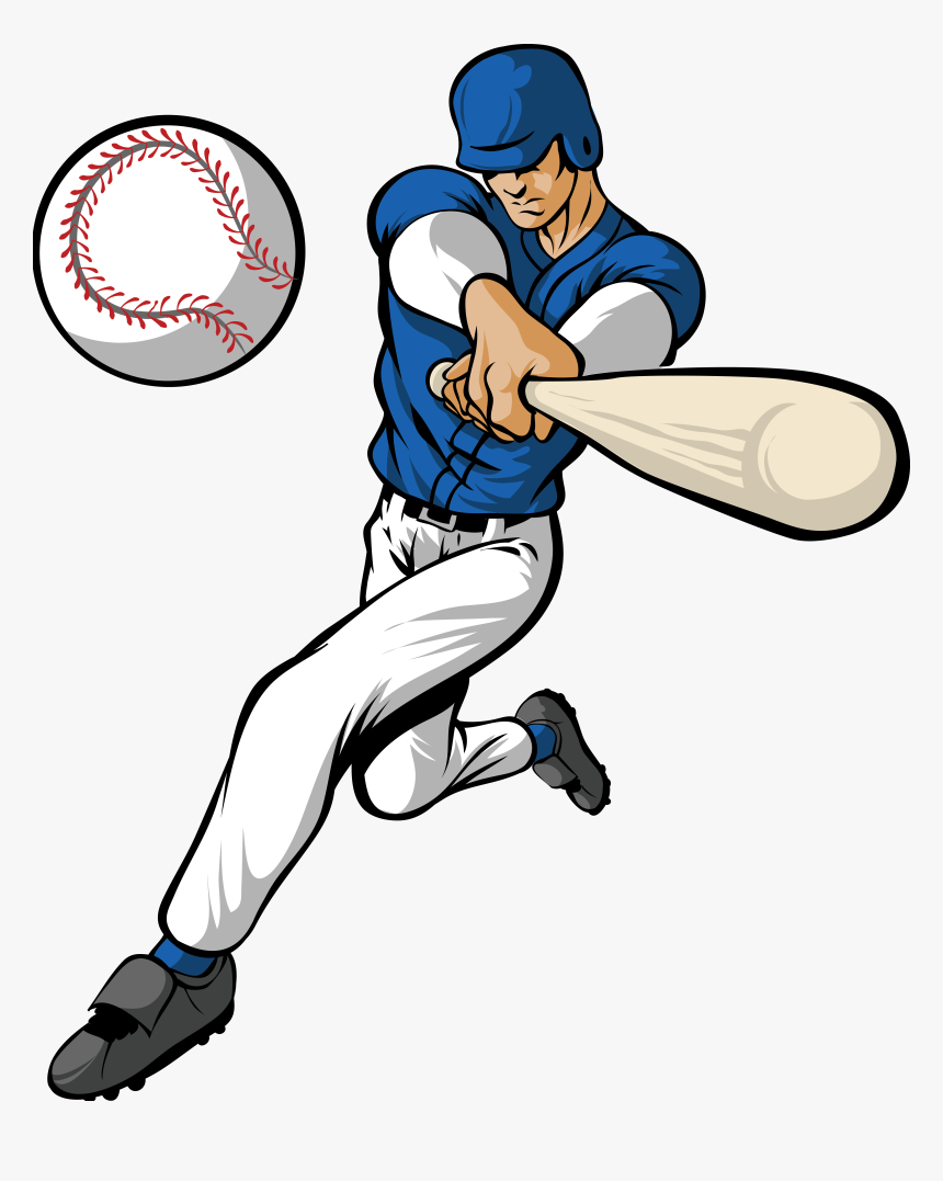 Hitting A Baseball Clipart Amp Hitting A Baseball Clip - Baseball Clipart, HD Png Download, Free Download