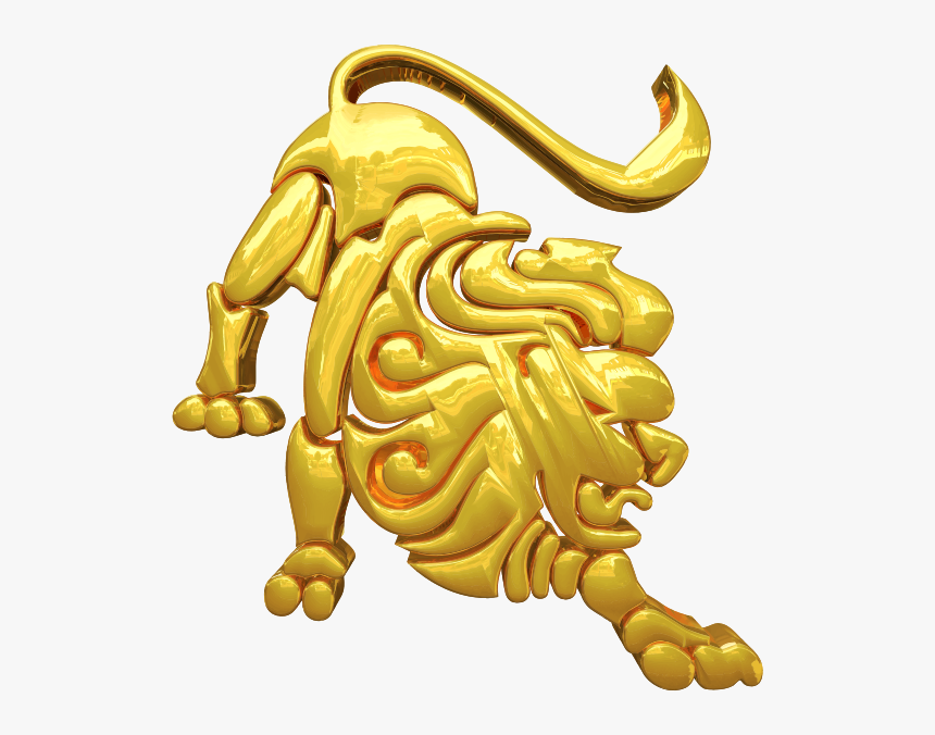 Golden Leo Zodiac Sign - Aries Zodiac Sign Png Gold, Transparent Png, Free Download