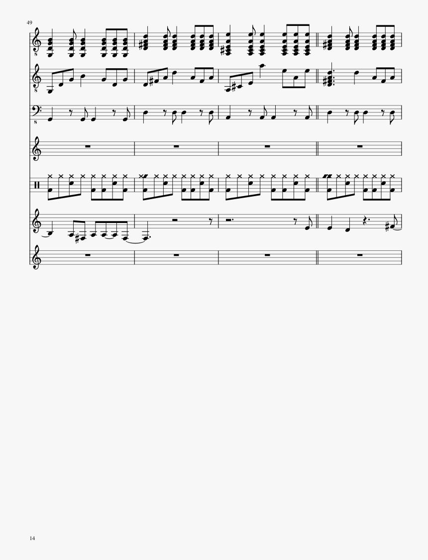 Waitin On A Sunny Day Slide, Image - Sheet Music, HD Png Download, Free Download