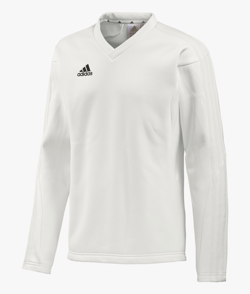 Adidas Long Sleeve Playing Sweater Front - Adidas Cricket Sweater, HD Png Download, Free Download