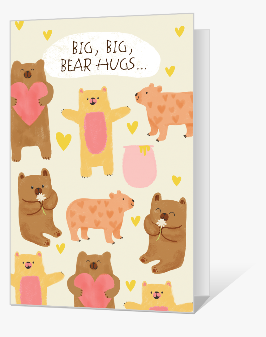 Big Bear Hugs Printable - Cartoon, HD Png Download, Free Download