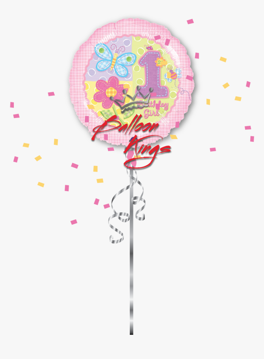 1st Birthday Girl Butterfly And Flower - Illustration, HD Png Download, Free Download