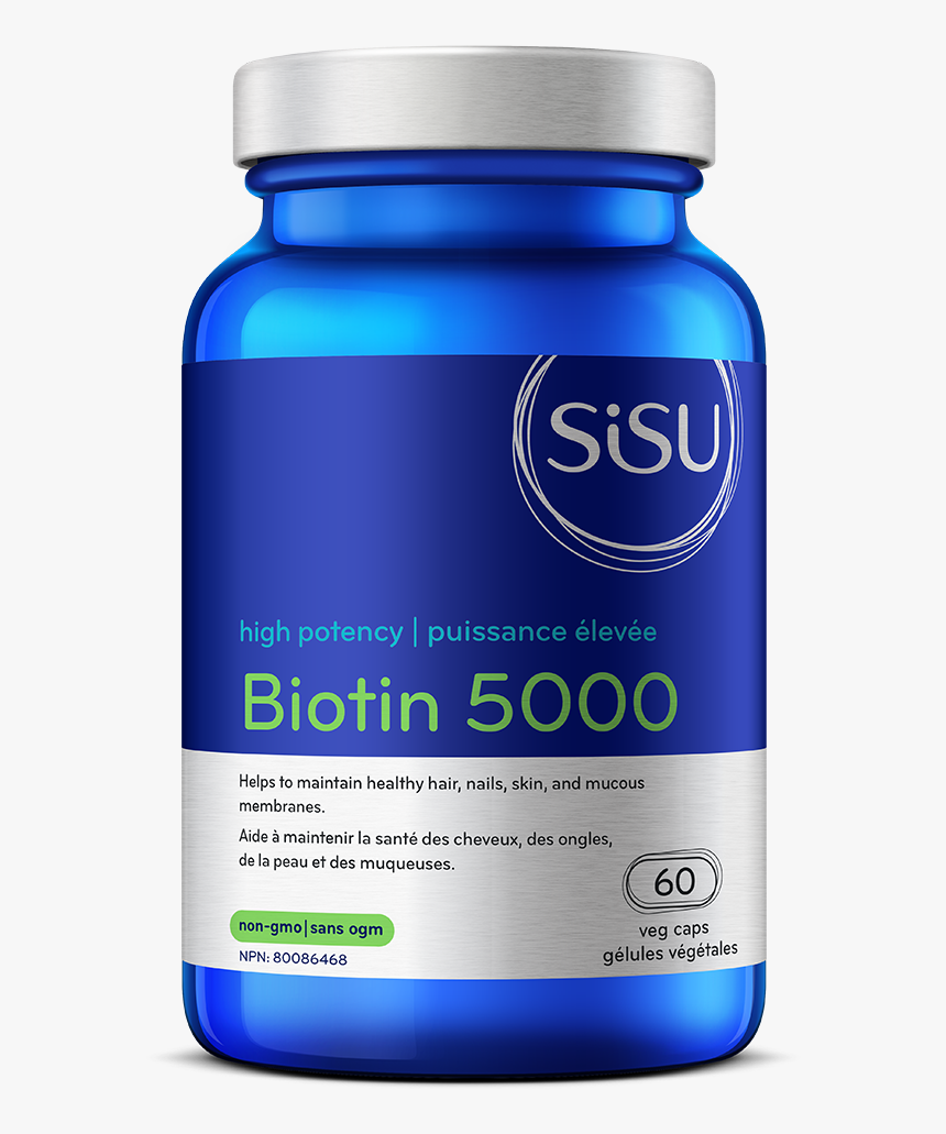 Blue Bottle Of Sisu Biotin Capsules 5000mcg - Sisu B Complex 100, HD Png Download, Free Download
