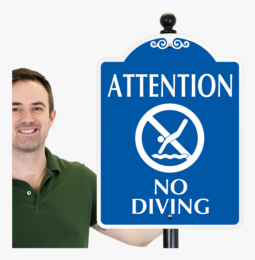 Attention Pool Sign - Sign, HD Png Download, Free Download